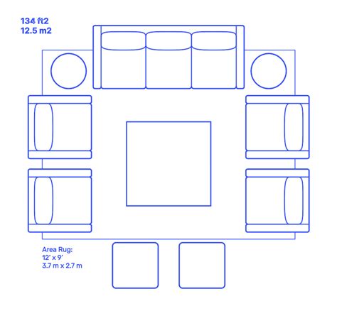 living room standard size.